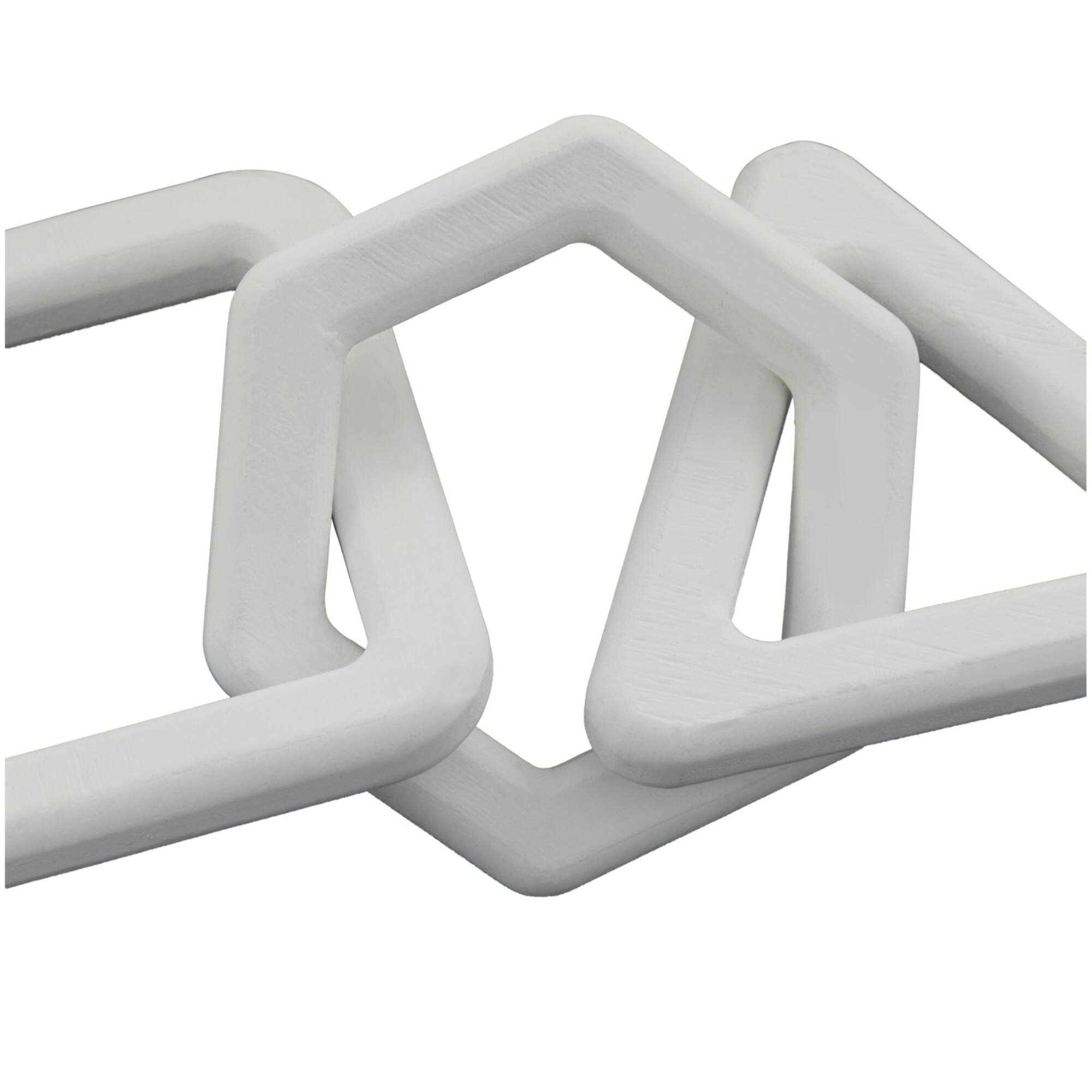 CosmoLiving by Cosmopolitan 15" White Chain Sculpture Set